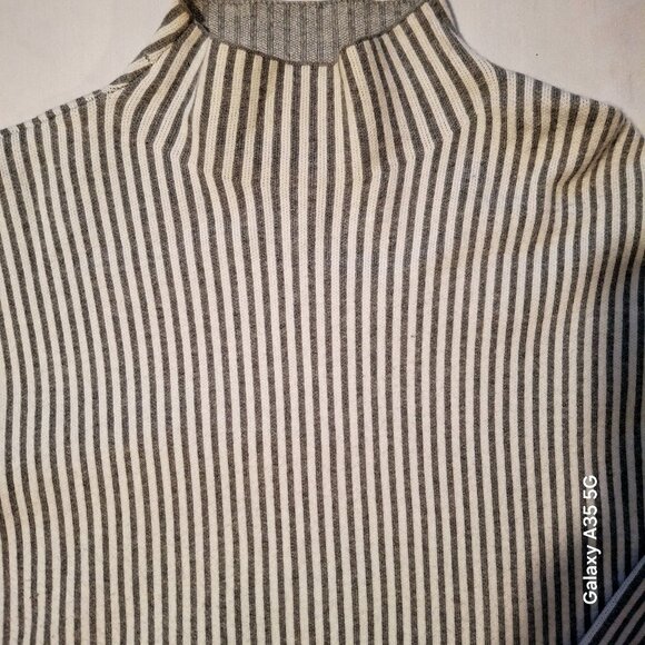 Rachel Zoe Womens Striped Funnel NeckSweater L Cozycore Cozy - Picture 3 of 7